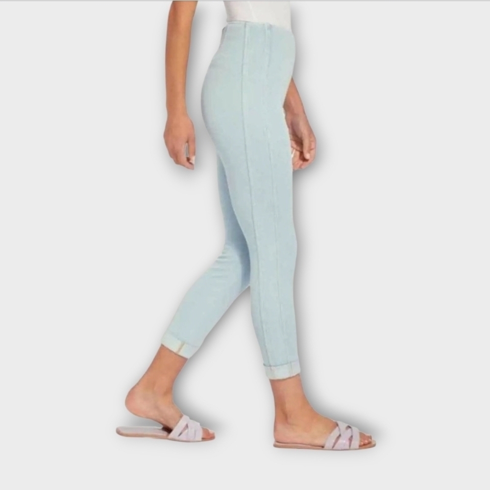 NWT Lysse Venice Cuff Cropped Blue Tint Leggings ~Small - Picture 2 of 6